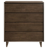Glenwood Warm Brown 4-Drawer Chest from Coaster - Luna Furniture