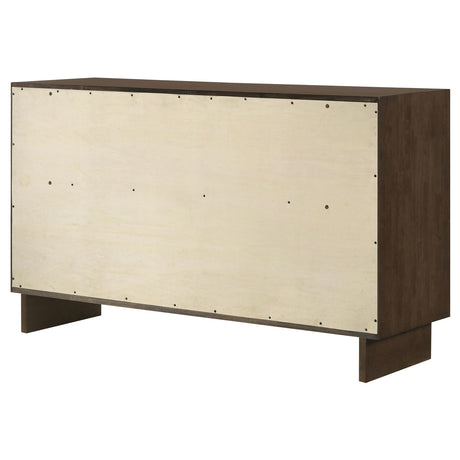Glenwood Warm Brown 6-Drawer Dresser from Coaster - Luna Furniture