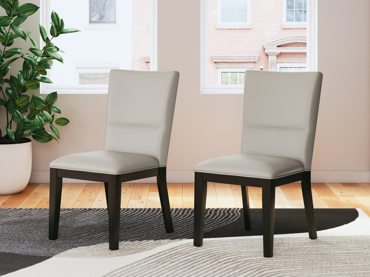 Glinari Taupe/Black Dining Chair, Set of 2 from Ashley - Luna Furniture