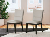 Glinari Taupe/Black Dining Chair, Set of 2 from Ashley - Luna Furniture