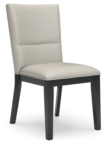 Glinari Taupe/Black Dining Chair, Set of 2 from Ashley - Luna Furniture