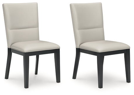 Glinari Taupe/Black Dining Chair, Set of 2 from Ashley - Luna Furniture