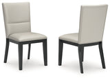 Glinari Taupe/Black Dining Chair, Set of 2 from Ashley - Luna Furniture