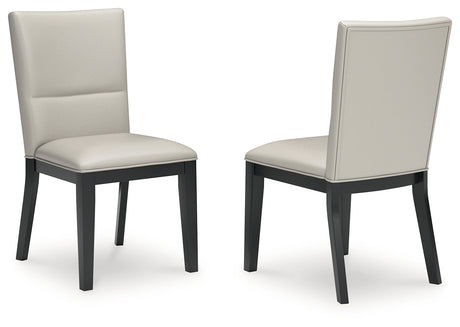 Glinari Taupe/Black Dining Chair, Set of 2 from Ashley - Luna Furniture