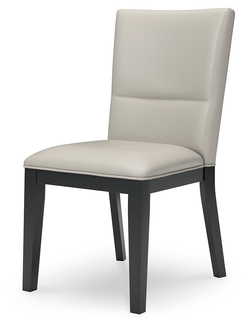 Glinari Taupe/Black Dining Chair, Set of 2 from Ashley - Luna Furniture