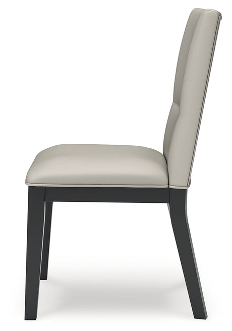 Glinari Taupe/Black Dining Chair, Set of 2 from Ashley - Luna Furniture