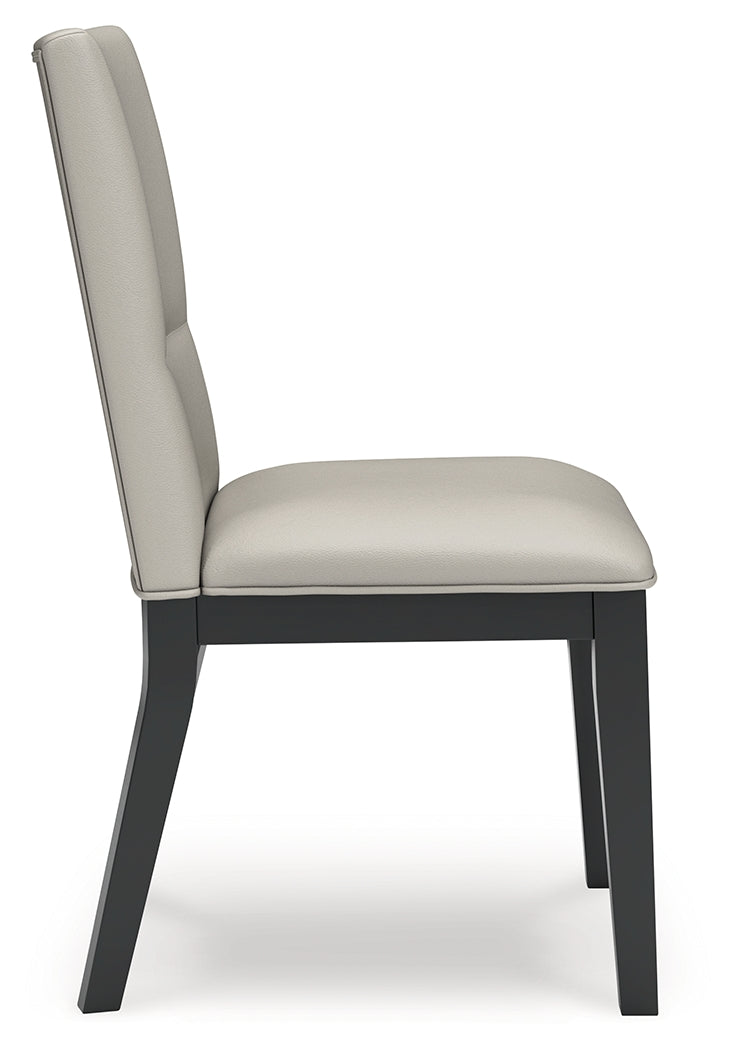 Glinari Taupe/Black Dining Chair, Set of 2 from Ashley - Luna Furniture