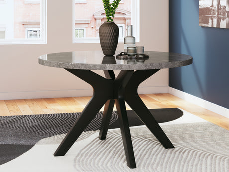 Glinari Taupe/Black Dining Table from Ashley - Luna Furniture