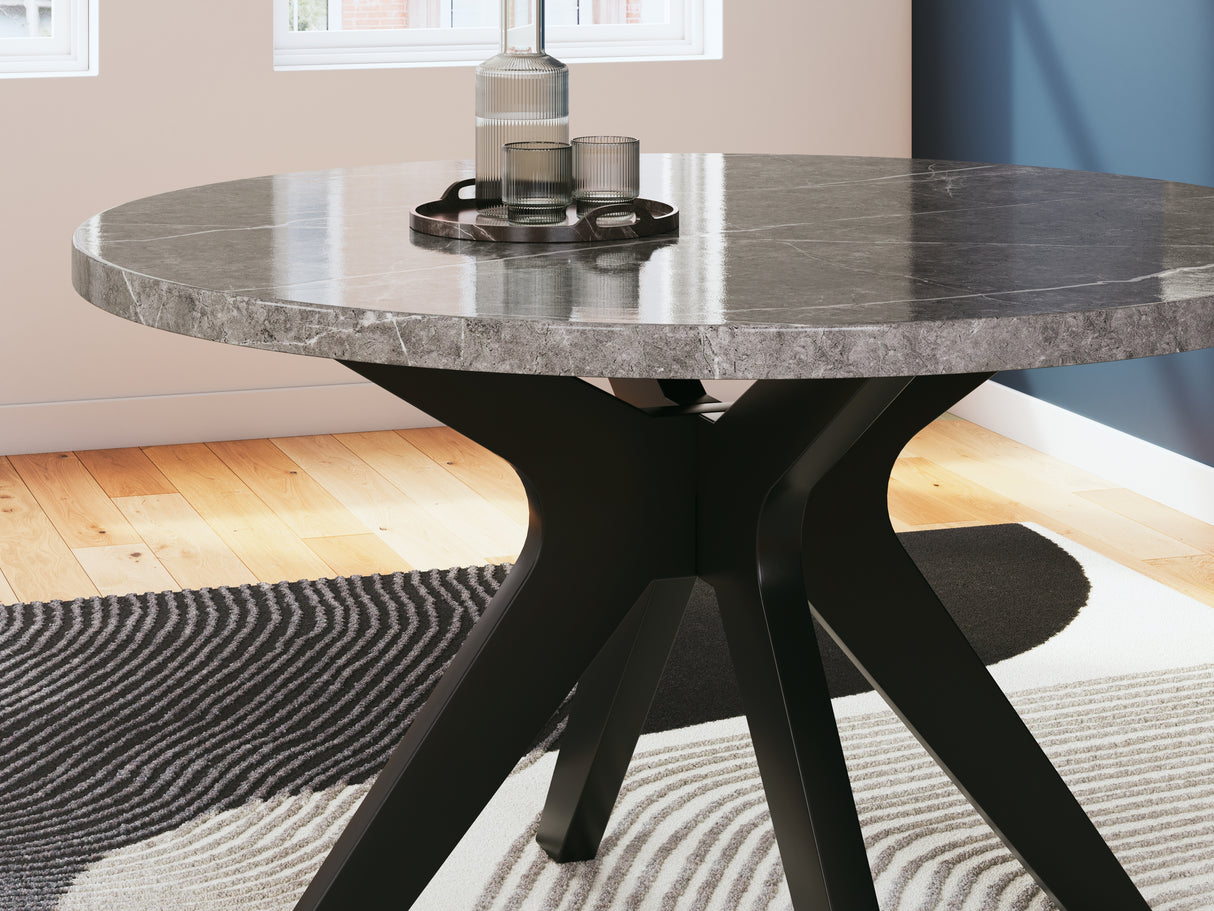 Glinari Taupe/Black Dining Table from Ashley - Luna Furniture