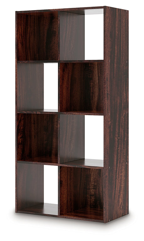 Glosmount Cherry/Light Brown Eight Cube Organizer from Ashley - Luna Furniture
