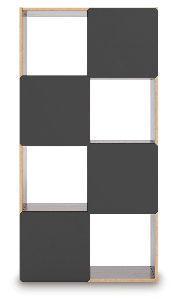 Glosmount Cherry/Light Brown Eight Cube Organizer from Ashley - Luna Furniture