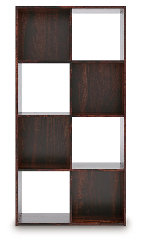 Glosmount Cherry/Light Brown Eight Cube Organizer from Ashley - Luna Furniture
