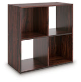 Glosmount Cherry/Light Brown Four Cube Organizer from Ashley - Luna Furniture