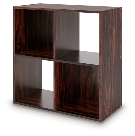 Glosmount Cherry/Light Brown Four Cube Organizer from Ashley - Luna Furniture