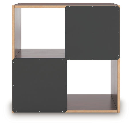 Glosmount Cherry/Light Brown Four Cube Organizer from Ashley - Luna Furniture