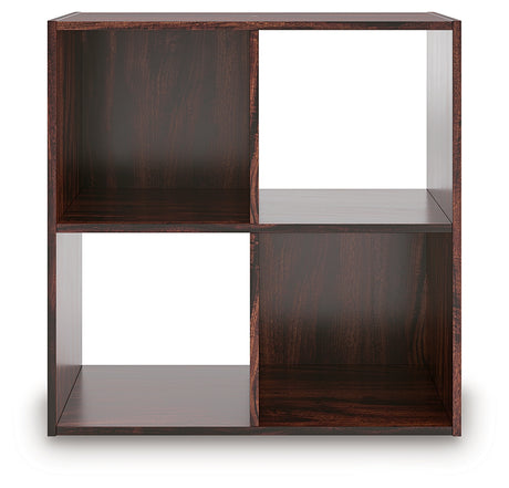 Glosmount Cherry/Light Brown Four Cube Organizer from Ashley - Luna Furniture