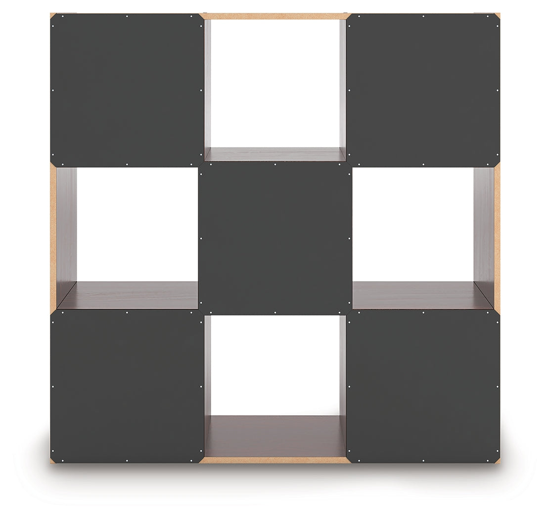 Glosmount Cherry/Light Brown Nine Cube Organizer from Ashley Furniture - Luna Furniture