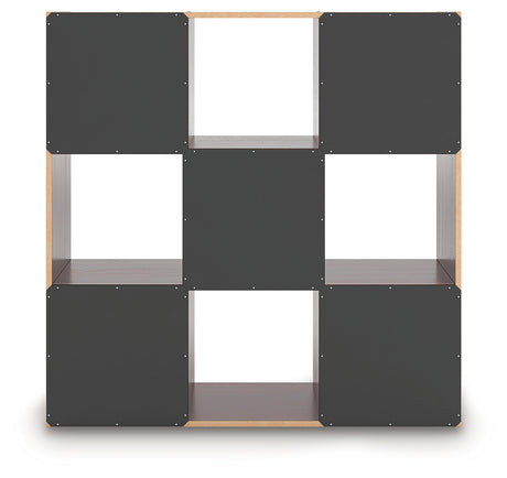 Glosmount Cherry/Light Brown Nine Cube Organizer from Ashley Furniture - Luna Furniture