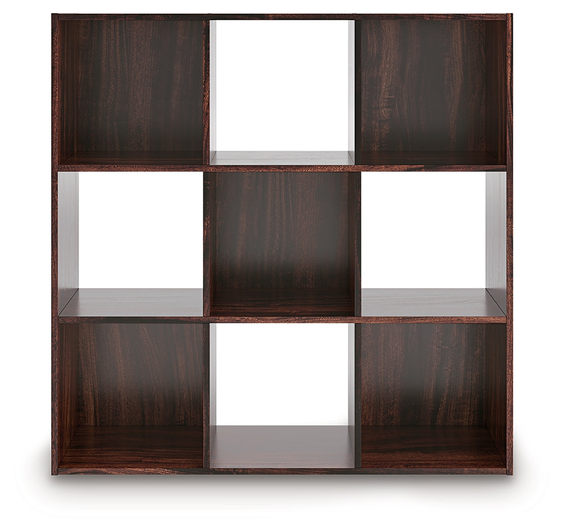 Glosmount Cherry/Light Brown Nine Cube Organizer from Ashley Furniture - Luna Furniture