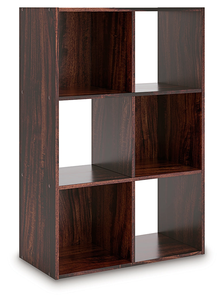 Glosmount Cherry/Light Brown Six Cube Organizer from Ashley - Luna Furniture