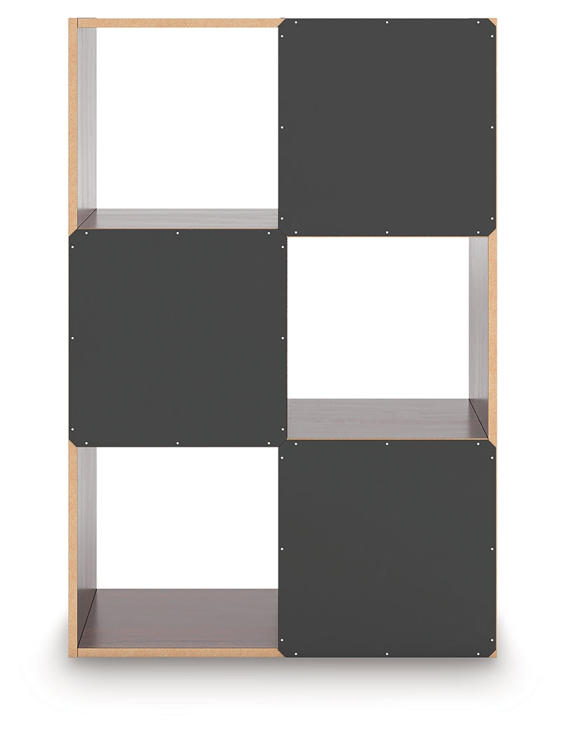 Glosmount Cherry/Light Brown Six Cube Organizer from Ashley - Luna Furniture