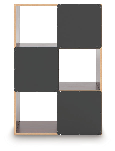 Glosmount Cherry/Light Brown Six Cube Organizer from Ashley - Luna Furniture