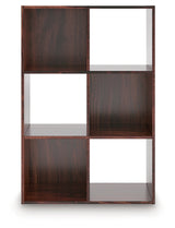 Glosmount Cherry/Light Brown Six Cube Organizer from Ashley - Luna Furniture
