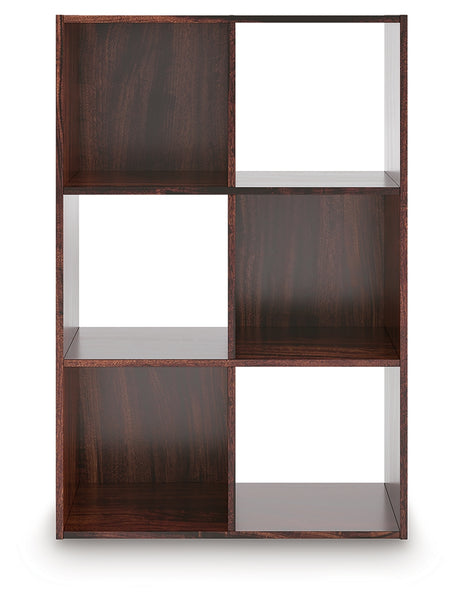 Glosmount Cherry/Light Brown Six Cube Organizer from Ashley - Luna Furniture