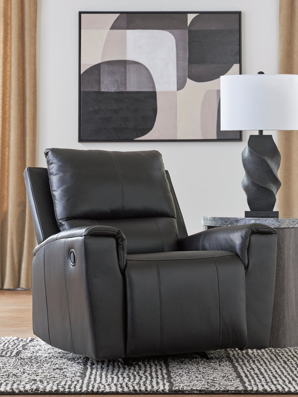 Glossmore Black Recliner