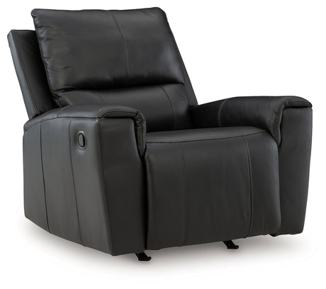 Glossmore Black Recliner from Ashley - Luna Furniture