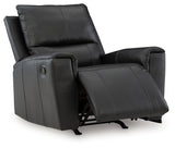 Glossmore Black Recliner from Ashley - Luna Furniture