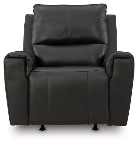 Glossmore Black Recliner from Ashley - Luna Furniture
