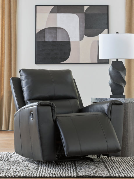 Glossmore Black Recliner from Ashley - Luna Furniture