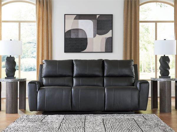 Glossmore Black Reclining Sofa