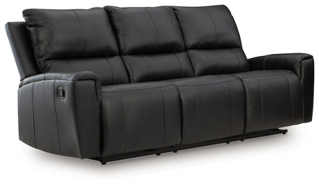 Glossmore Black Reclining Sofa from Ashley - Luna Furniture