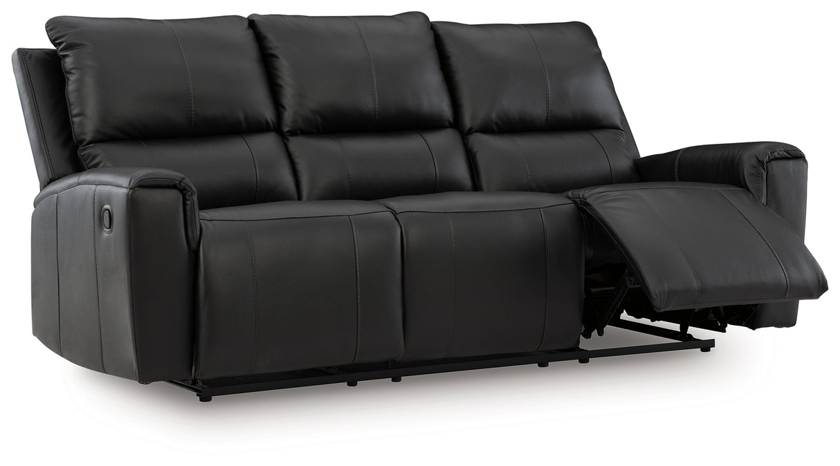 Glossmore Black Reclining Sofa from Ashley - Luna Furniture