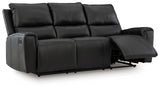 Glossmore Black Reclining Sofa from Ashley - Luna Furniture