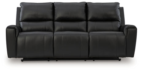 Glossmore Black Reclining Sofa from Ashley - Luna Furniture