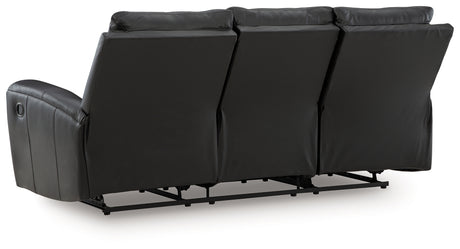 Glossmore Black Reclining Sofa from Ashley - Luna Furniture
