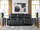 Glossmore Black Reclining Sofa from Ashley - Luna Furniture