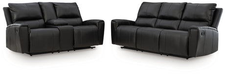 Glossmore Sofa and Loveseat in Black from Ashley - Luna Furniture
