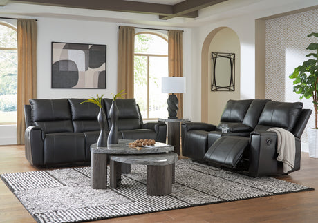Glossmore Sofa and Loveseat in Black from Ashley - Luna Furniture
