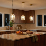 Glowline Pendant Lamp - Gold and Clear from Ashcroft Furniture - Luna Furniture