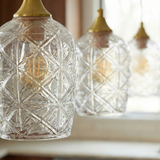 Glowline Pendant Lamp - Gold and Clear from Ashcroft Furniture - Luna Furniture
