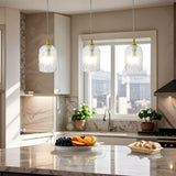 Glowline Pendant Lamp - Gold and Clear from Ashcroft Furniture - Luna Furniture