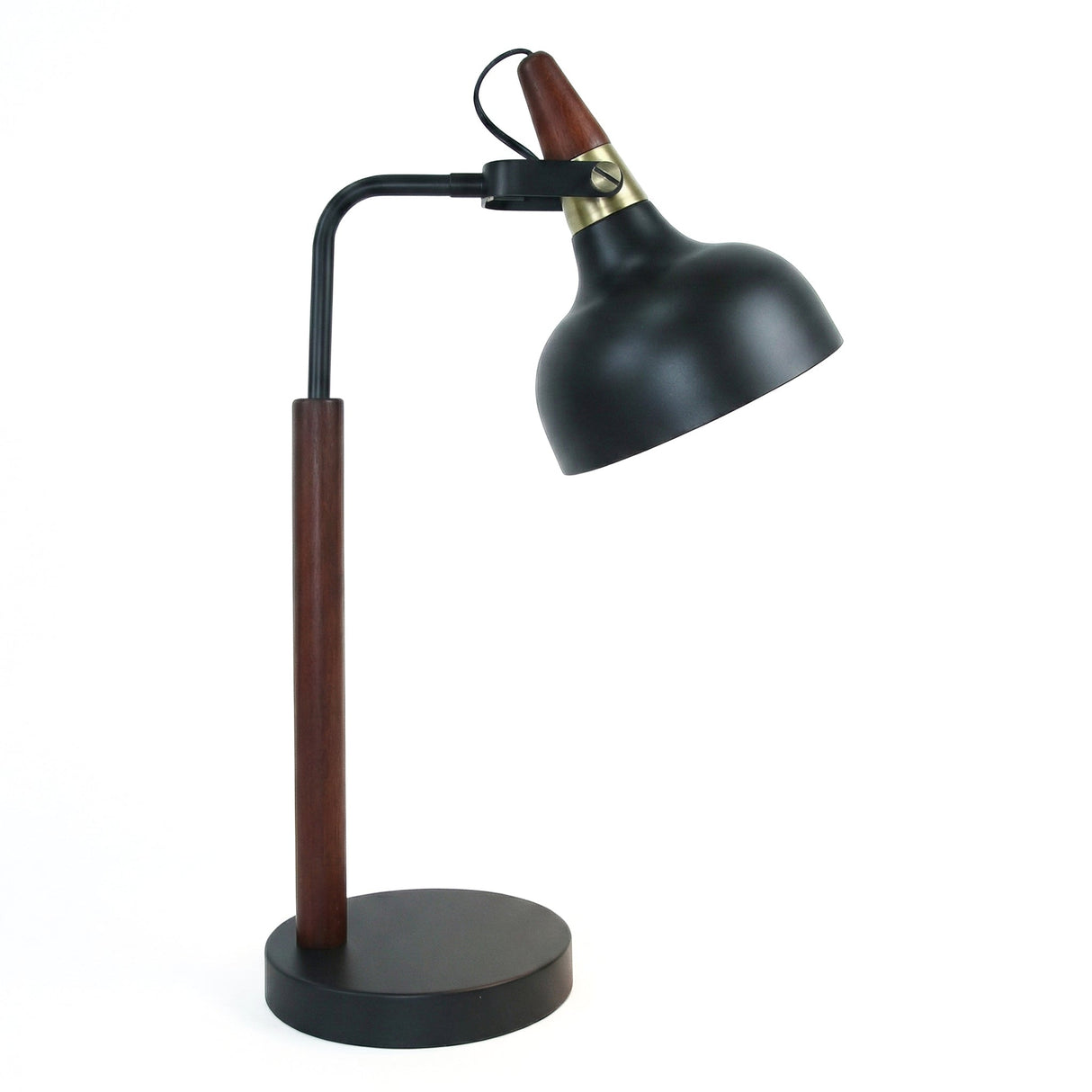 GlowLite Black Table Lamp with Cone Shade from Ashcroft Furniture - Luna Furniture