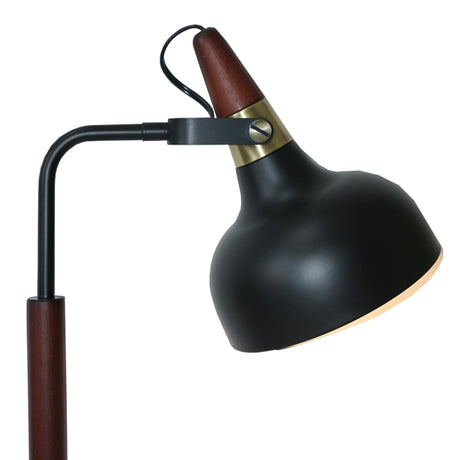 GlowLite Black Table Lamp with Cone Shade from Ashcroft Furniture - Luna Furniture