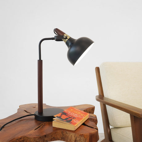 GlowLite Black Table Lamp with Cone Shade from Ashcroft Furniture - Luna Furniture