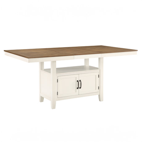 Hyland 80-inch Counter Table w/20-inch Leaf, Brown from Steve Silver - Luna Furniture