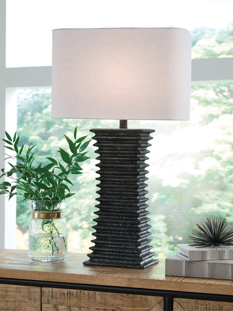 Golzar Black Table Lamp from Ashley Furniture - Luna Furniture